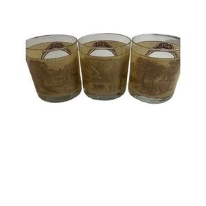 Vintage‎ House Art Currier & Ives Four Seasons Glasses. Fall, Winter, Spring